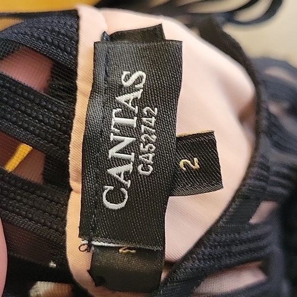 MIANOTTE Black Frill Design Party Dress US S - Picture 6 of 10